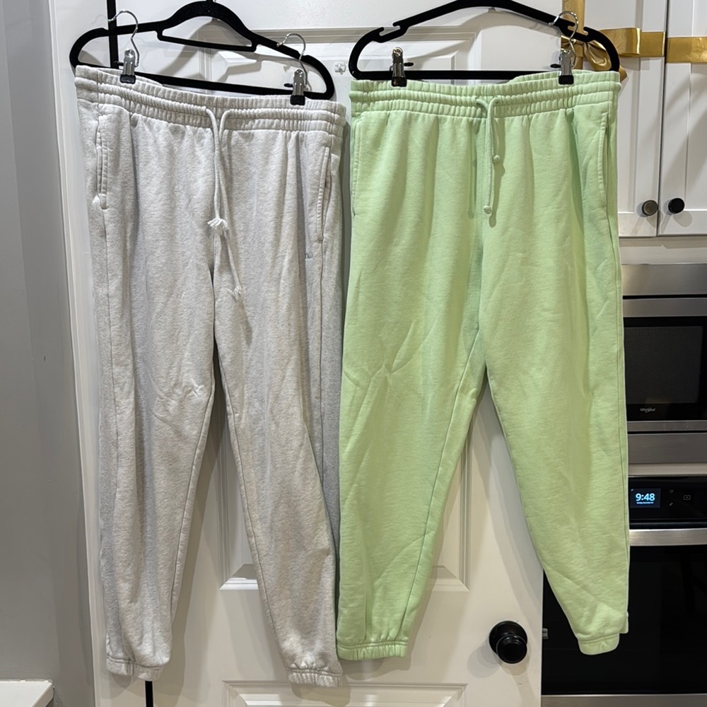 TNA (Aritzia) Joggers - Gray and Mint